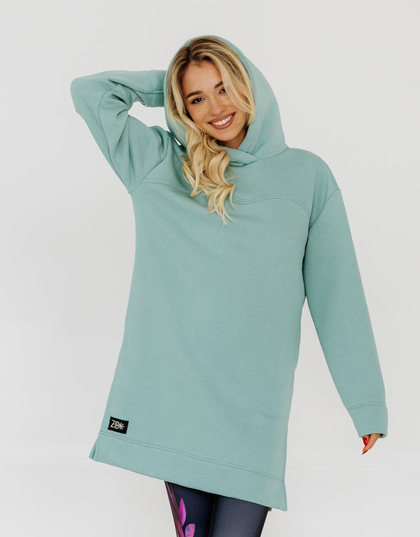 Garā džemperkleita ar kapuci - Okeāna