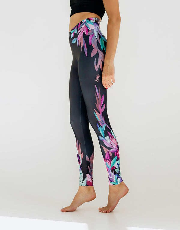 Printed leggings for women Vivid leaves