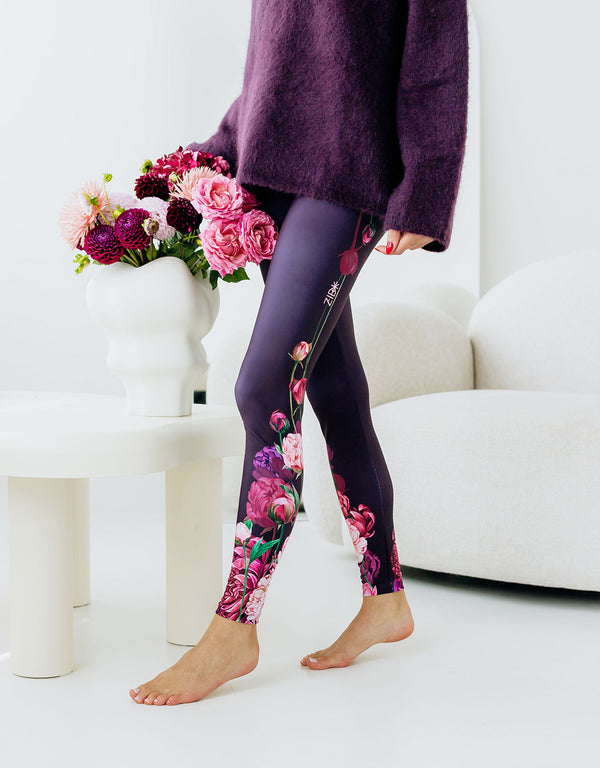 Printed leggings for women Blooming Garden