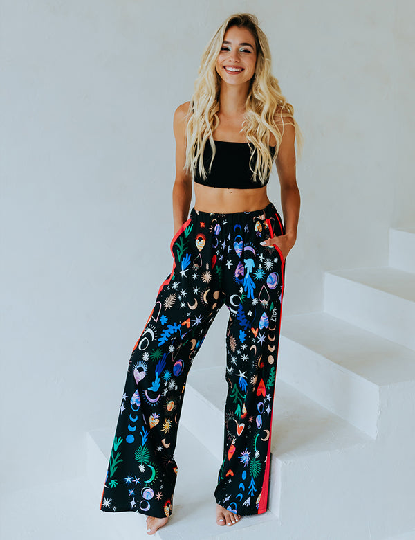 Printed wide leg trousers - Treasures