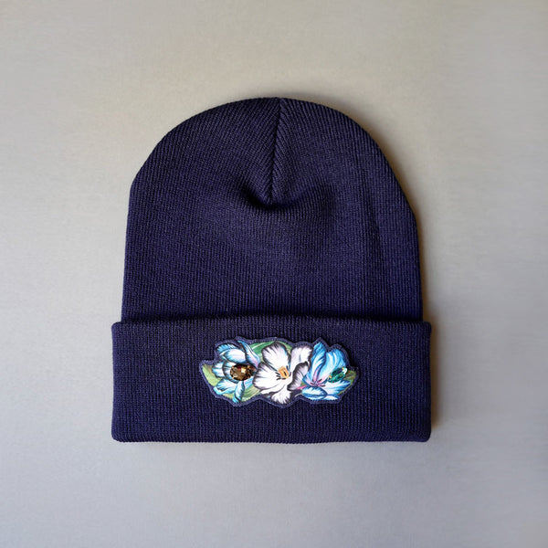 Navy hat Flowers