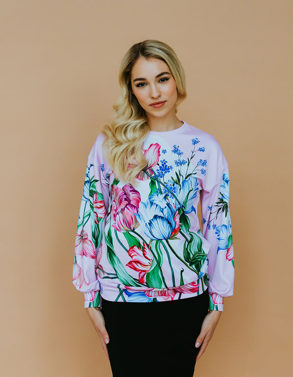 All over printed sweatshirt - Secret Garden