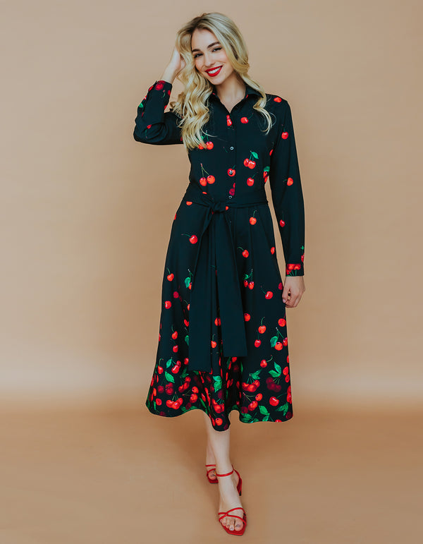 Shirt dress - Cherry