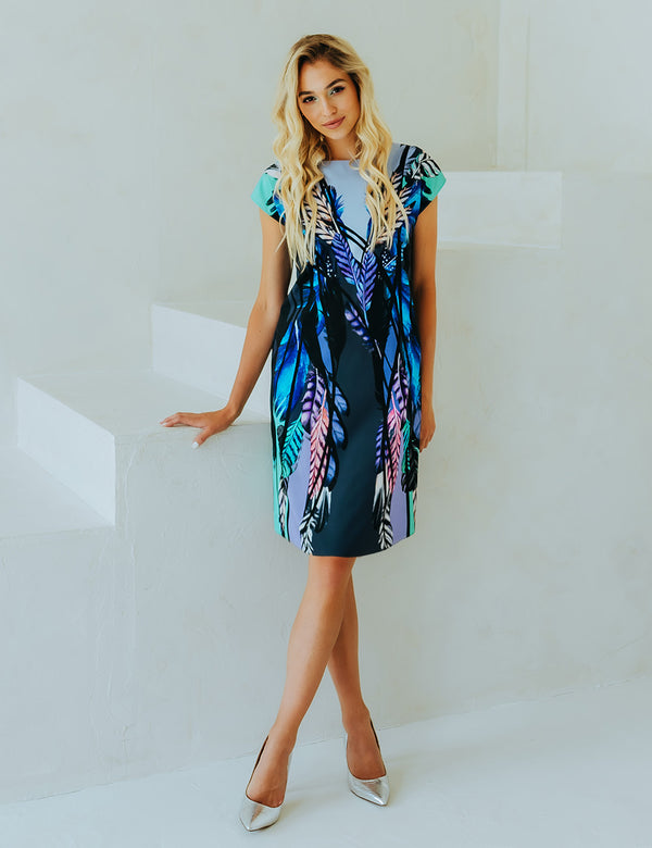 Longer tunic dress - Feathers