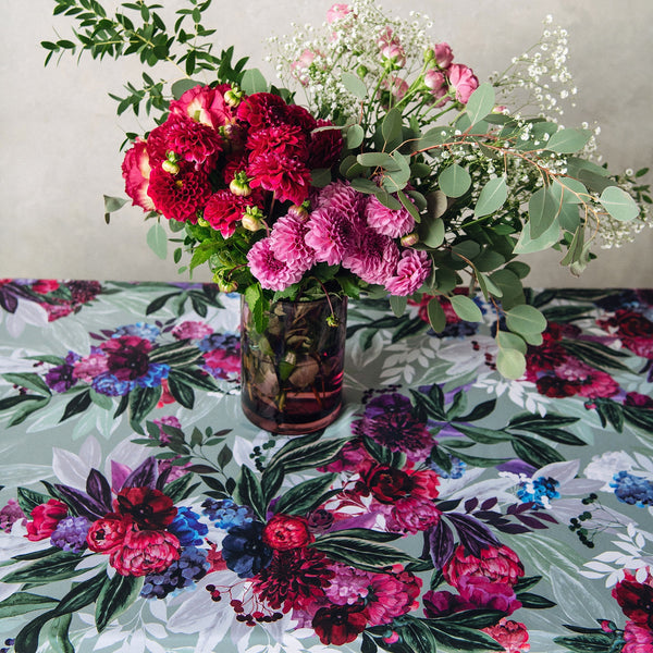 Tablecloth - red peonies