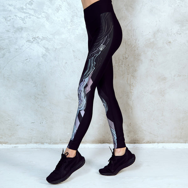 High-rise waistband running tights - Force