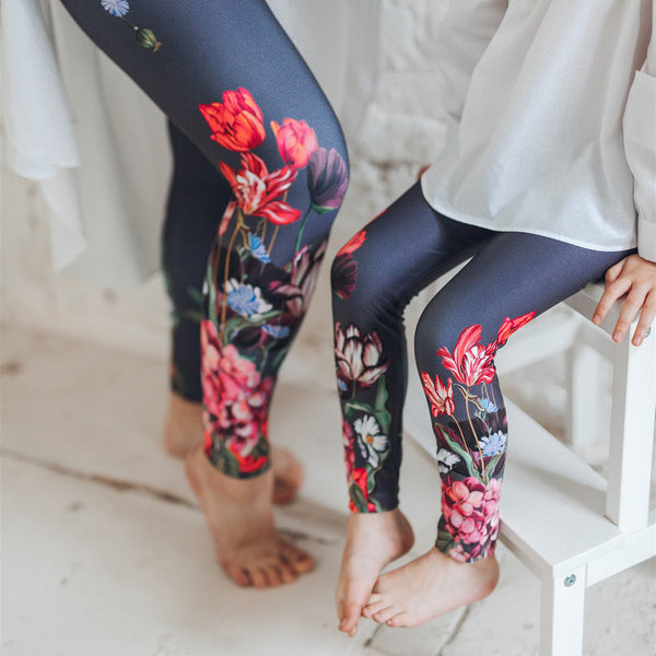 Printed leggings for girls Royal garden
